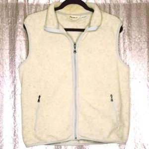 Eddie Bauer EUC L oatmeal polar fleece vest
